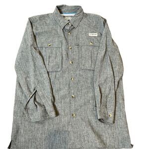 MAGELLAN Outdoors Men's Fish‎ Gear Angler Fit Long Sleeved Vented Shirt Size Med